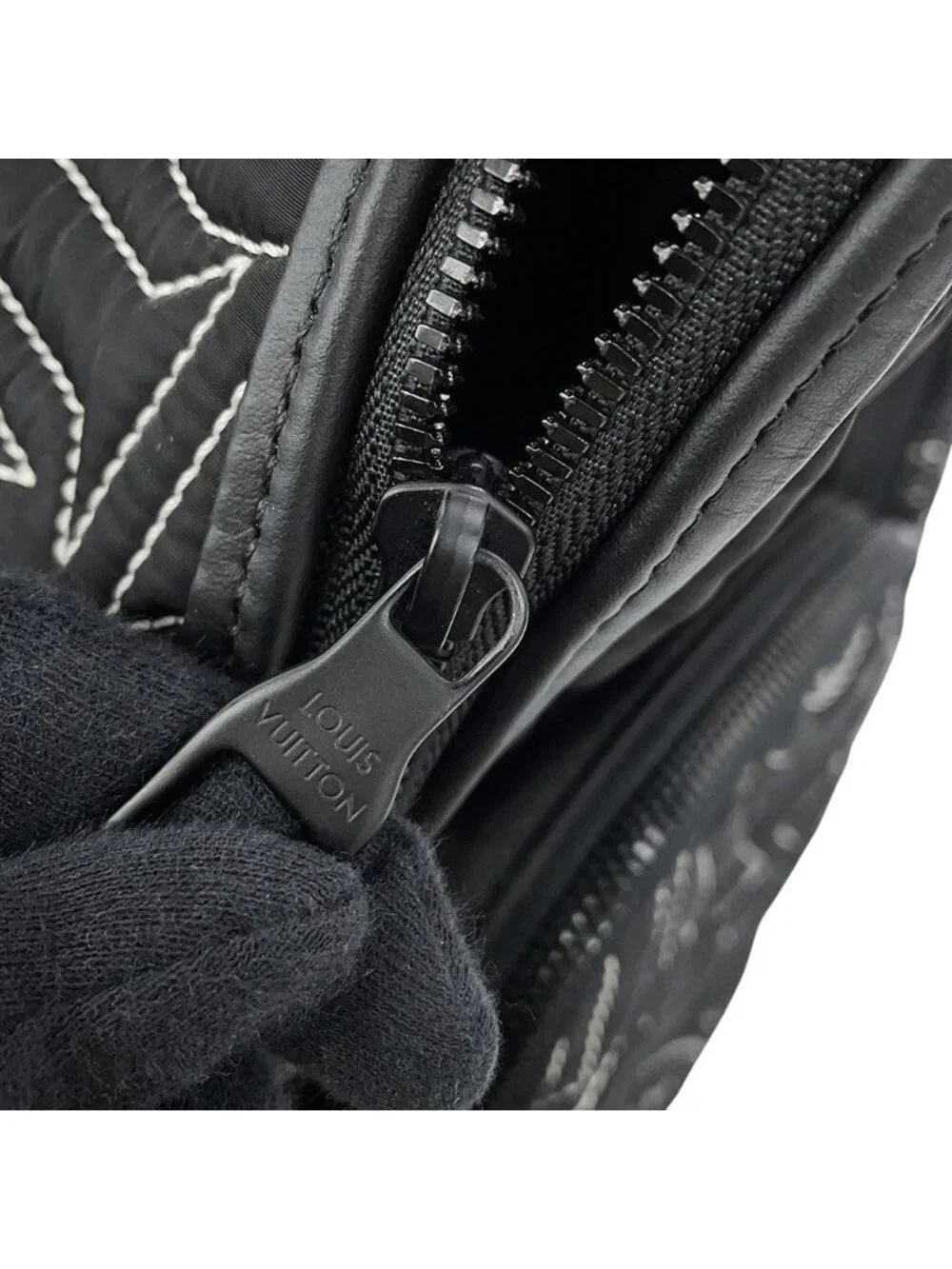 Louis Vuitton Backpack Snow Capsule Collection Multi Pocket Nylon Black